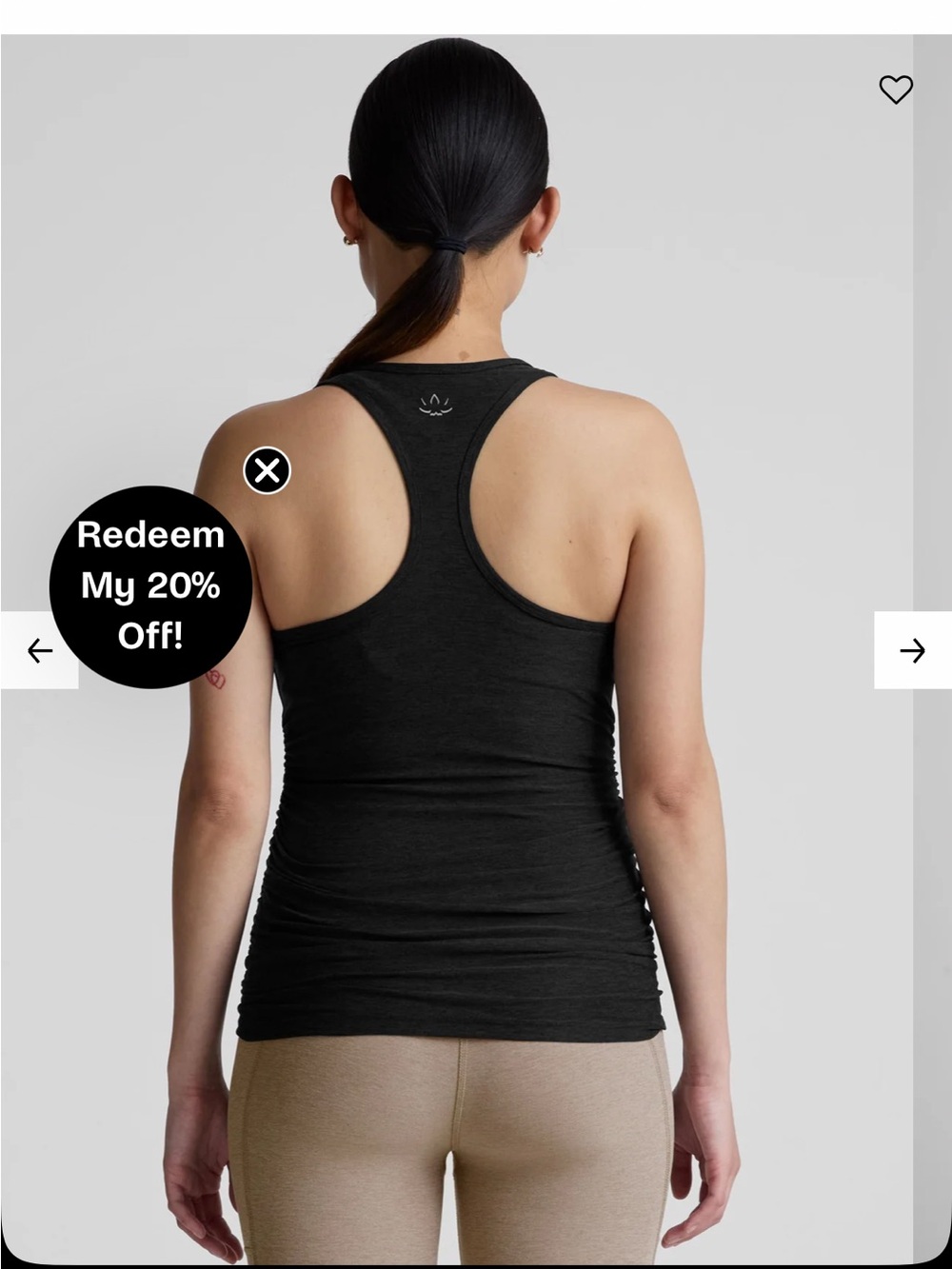 Beyond Yoga Black Maternity Tank Top - Picture 2 of 2